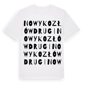 Nowy Kozłów Drugi ordlek t-shirt – ekologisk bomull t-shirt från Pinshirt
