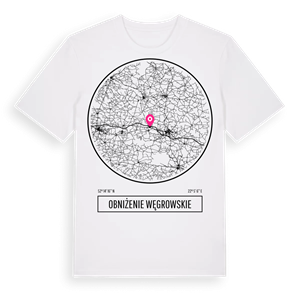 Obniżenie Węgrowskie t-shirt – ekologisk bomull t-shirt från Pinshirt
