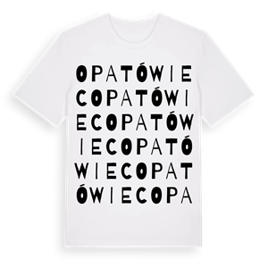 Opatówiec ordlek t-shirt – ekologisk bomull t-shirt från Pinshirt