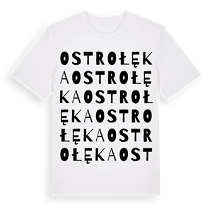 Ostrołęka ordlek t-shirt – ekologisk bomull t-shirt från Pinshirt