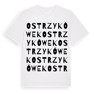 Ostrzykówek ordlek t-shirt – ekologisk bomull t-shirt från Pinshirt