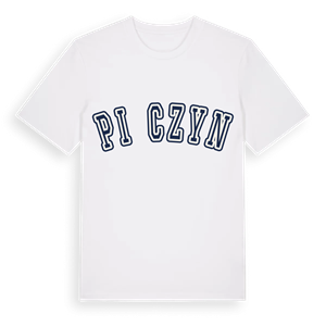 Piączyn college t-shirt – ekologisk bomull t-shirt från Pinshirt