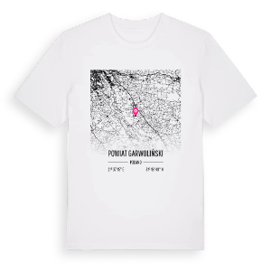 powiat garwoliński karta t-shirt – ekologisk bomull t-shirt från Pinshirt