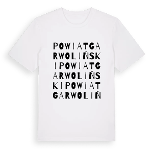 powiat garwoliński ordlek t-shirt – ekologisk bomull t-shirt från Pinshirt