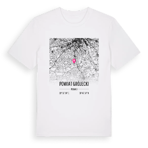 powiat grójecki karta t-shirt – ekologisk bomull t-shirt från Pinshirt