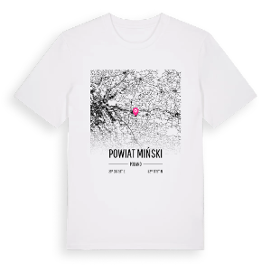 powiat miński karta t-shirt – ekologisk bomull t-shirt från Pinshirt