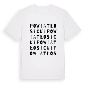 powiat łosicki ordlek t-shirt – ekologisk bomull t-shirt från Pinshirt