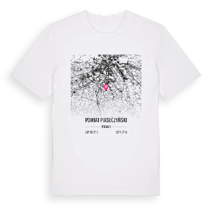 powiat piaseczyński karta t-shirt – ekologisk bomull t-shirt från Pinshirt