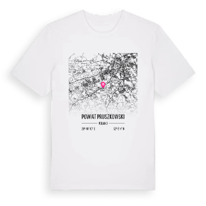 powiat pruszkowski karta t-shirt – ekologisk bomull t-shirt från Pinshirt