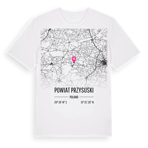 powiat przysuski karta t-shirt – ekologisk bomull t-shirt från Pinshirt