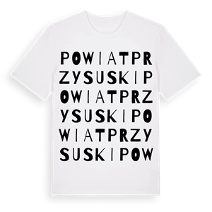 powiat przysuski ordlek t-shirt – ekologisk bomull t-shirt från Pinshirt