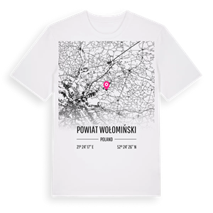 powiat wołomiński karta t-shirt – ekologisk bomull t-shirt från Pinshirt