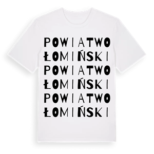 powiat wołomiński ordlek t-shirt – ekologisk bomull t-shirt från Pinshirt