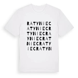 Ratyniec ordlek t-shirt – ekologisk bomull t-shirt från Pinshirt