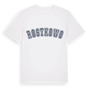 Rostkowo college t-shirt – ekologisk bomull t-shirt från Pinshirt