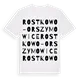 Rostkowo-Orszymowice ordlek t-shirt