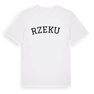 Rzekuń böjd t-shirt – ekologisk bomull t-shirt från Pinshirt