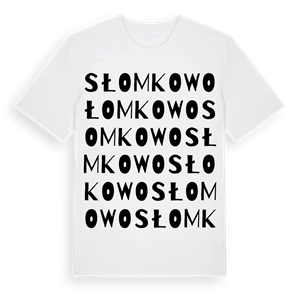 Słomkowo ordlek t-shirt – ekologisk bomull t-shirt från Pinshirt