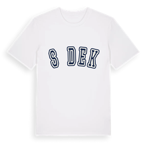 Sędek college t-shirt – ekologisk bomull t-shirt från Pinshirt