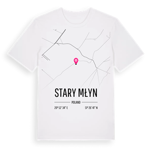 Stary Młyn karta t-shirt – ekologisk bomull t-shirt från Pinshirt