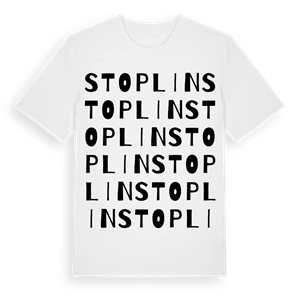 Stoplin ordlek t-shirt – ekologisk bomull t-shirt från Pinshirt
