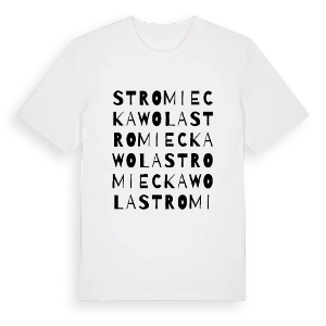 Stromiecka Wola ordlek t-shirt – ekologisk bomull t-shirt från Pinshirt