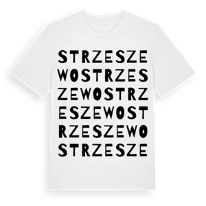 Strzeszewo ordlek t-shirt – ekologisk bomull t-shirt från Pinshirt