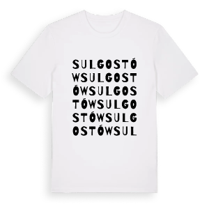 Sulgostów ordlek t-shirt – ekologisk bomull t-shirt från Pinshirt