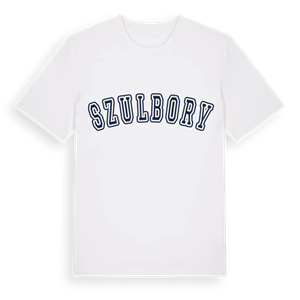 Szulbory college t-shirt – ekologisk bomull t-shirt från Pinshirt