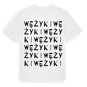 Wężyki ordlek t-shirt – ekologisk bomull t-shirt från Pinshirt