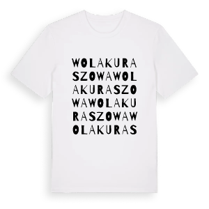 Wola Kuraszowa ordlek t-shirt – ekologisk bomull t-shirt från PinShirt