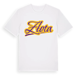 Złota baseball t-shirt – ekologisk bomull t-shirt från Pinshirt