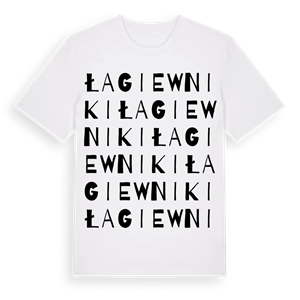 Łagiewniki ordlek t-shirt – ekologisk bomull t-shirt från Pinshirt
