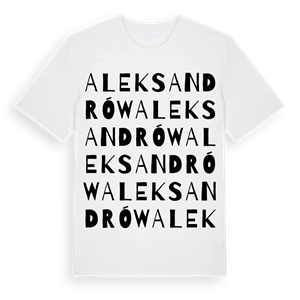 Aleksandrów ordlek t-shirt – ekologisk bomull t-shirt från Pinshirt