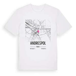 Andrespol karta t-shirt – ekologisk bomull t-shirt från Pinshirt