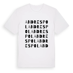 Andrespol ordlek t-shirt – ekologisk bomull t-shirt från Pinshirt