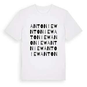 Antoniew ordlek t-shirt – ekologisk bomull t-shirt från Pinshirt