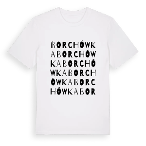 Borchówka ordlek t-shirt – ekologisk bomull t-shirt från Pinshirt