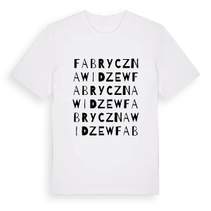 Fabryczna Widzew ordlek t-shirt – ekologisk bomull t-shirt från Pinshirt