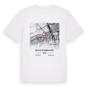 Karolew-Retkinia Wschód karta t-shirt – ekologisk bomull t-shirt från Pinshirt