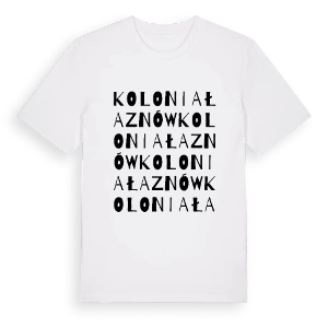 Kolonia Łaznów ordlek t-shirt – ekologisk bomull t-shirt från Pinshirt