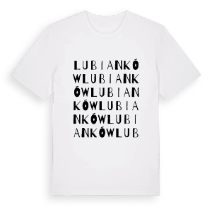 Lubianków ordlek t-shirt – ekologisk bomull t-shirt från Pinshirt