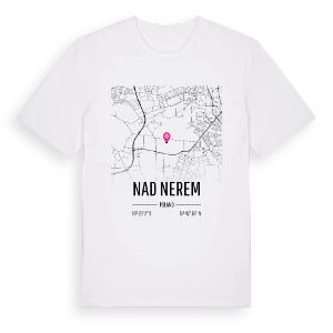 Nad Nerem karta t-shirt – ekologisk bomull t-shirt från Pinshirt