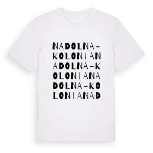 Nadolna-Kolonia ordlek t-shirt – ekologisk bomull t-shirt från Pinshirt