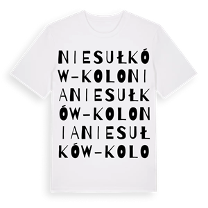Niesułków-Kolonia ordlek t-shirt – ekologisk bomull t-shirt från Pinshirt