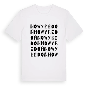 Nowy Bedoń ordlek t-shirt – ekologisk bomull t-shirt från Pinshirt