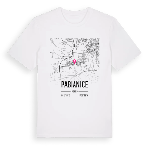 Pabianice karta t-shirt – ekologisk bomull t-shirt från Pinshirt