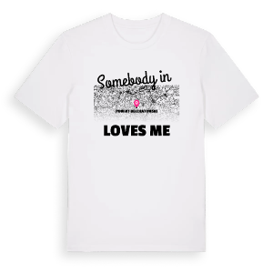 Någon i powiat bełchatowski älskar mig t-shirt – ekologisk bomull t-shirt från Pinshirt