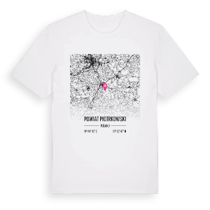 powiat piotrkowski karta t-shirt – ekologisk bomull t-shirt från Pinshirt