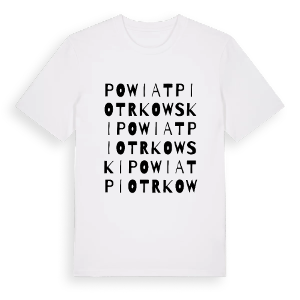powiat piotrkowski ordlek t-shirt – ekologisk bomull t-shirt från Pinshirt